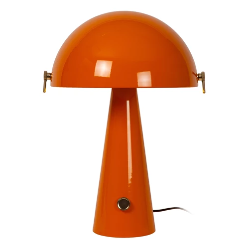 Lucide BARONE - Lampe de table - Ø 38 cm - 1xE27 - Orange | Vibes - éteint